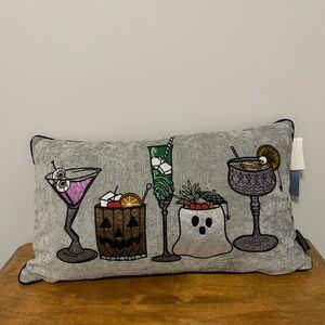 Rachel Zoe Cocktails & Spirits Embroidered Halloween Spooky